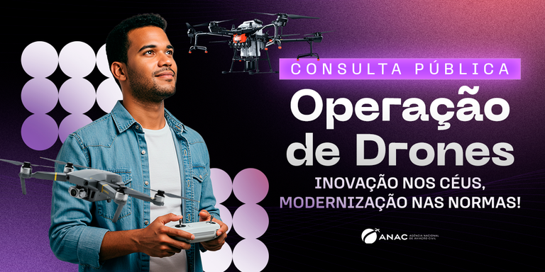 Drones: ANAC abre consulta pública sobre operação de drones